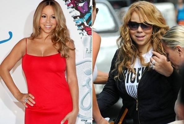 Mariah Carey before and after weight loss - Fat to Fit Hollywood Celebrity