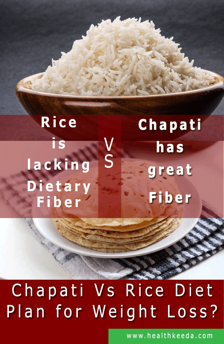 rice vs chapati diet plan