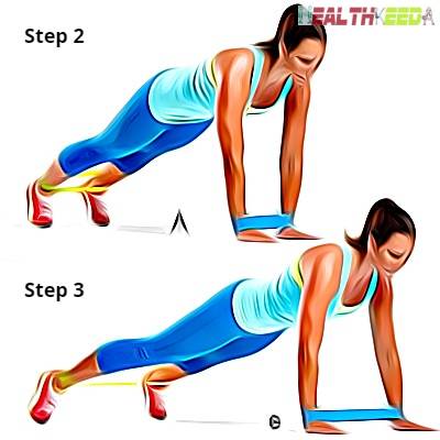 Step 2 and 3 Position for Plank - reduce breast size Step 2 and Step 3 for Plank position to reduce breast size